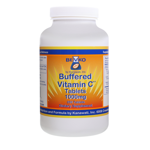 Image of Buffered Vitamin C 1000 mg | 250 Tablets - Bevko Vitamins