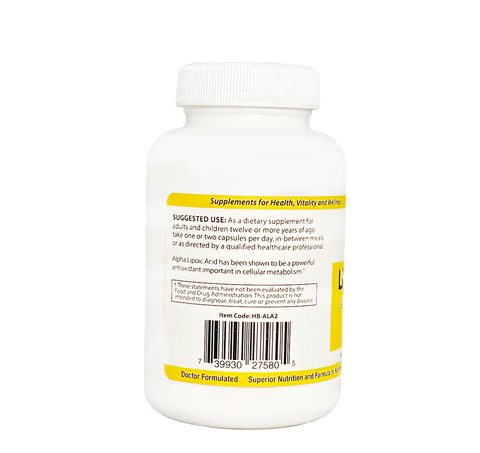Image of Lipoic Acid | 90 Capsules - Bevko Vitamins