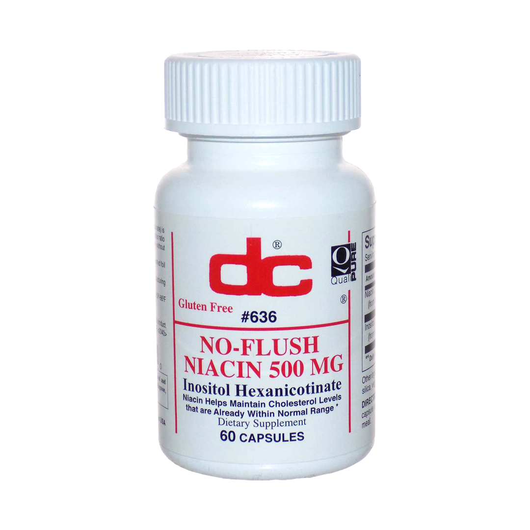 Niacin (No-Flush) 500mg | 60 Capsules - Bevko Vitamins