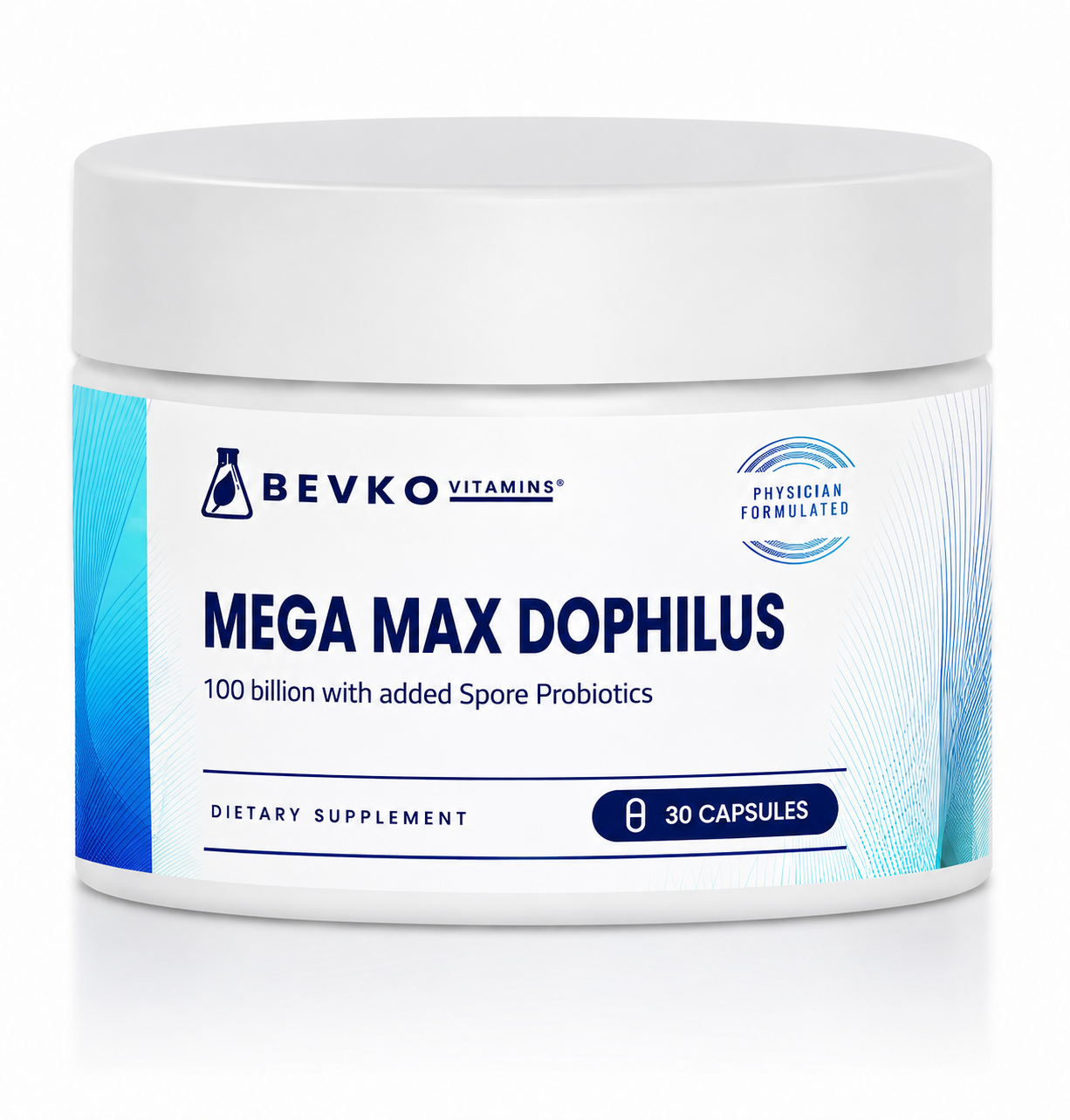 Mega Max Dophilus 100 Billion with Spore Probiotics Vegan - Bevko Vitamins