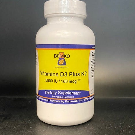Vitamin D3 + K2 | 90 Capsules - Bevko Vitamins