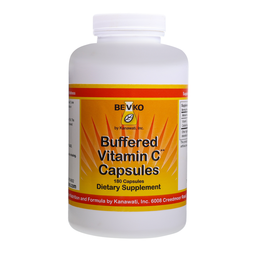 Buffered Vitamin C | 180 Capsules - Bevko Vitamins