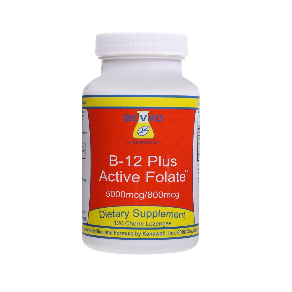 
                      
                        Methyl B12 plus Methyl Folate | Cherry | 120 Lozenges - Bevko Vitamins
                      
                    
