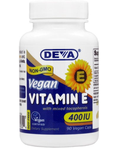 Vegan Vitamin E (DEVA) | 90 Capsules - Bevko Vitamins