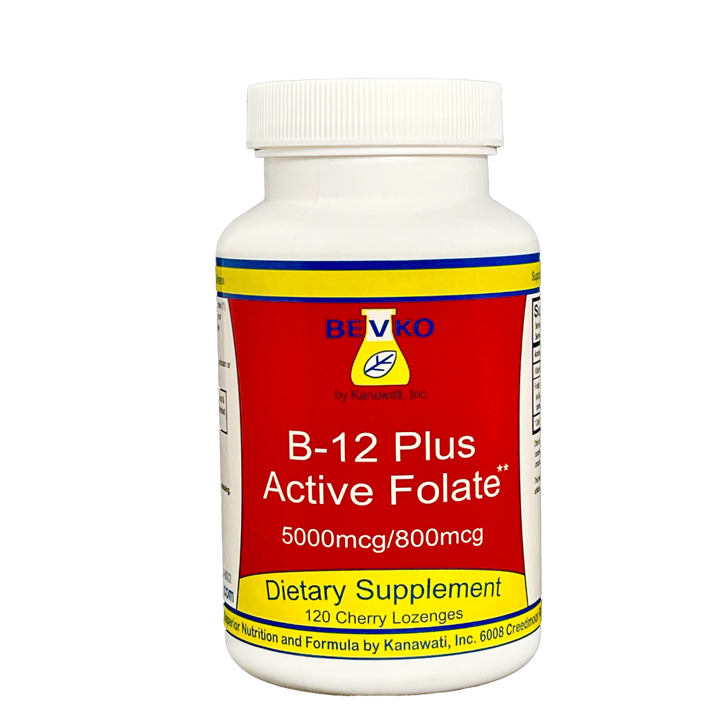Methyl B12 plus Methyl Folate | Cherry | 120 Lozenges - Bevko Vitamins