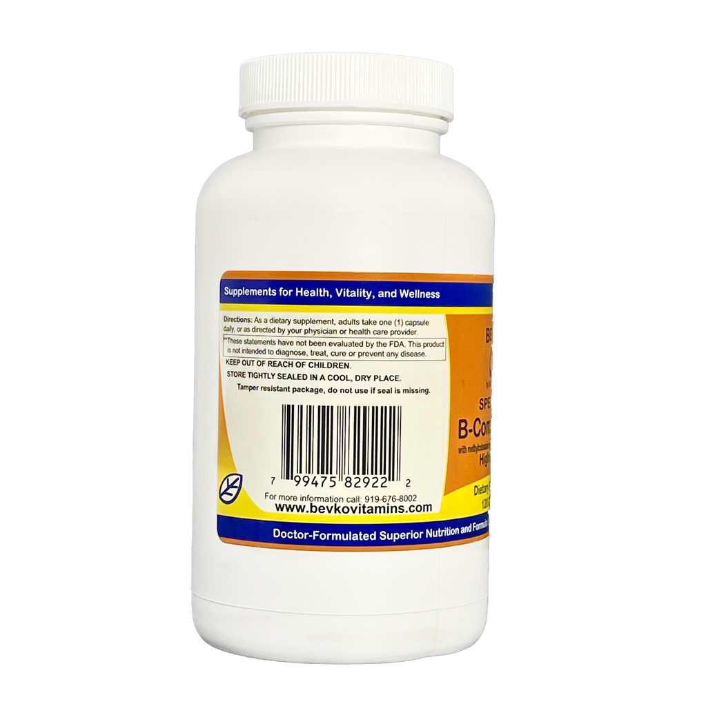 B-Complex 100 | 120 Capsules - Bevko Vitamins