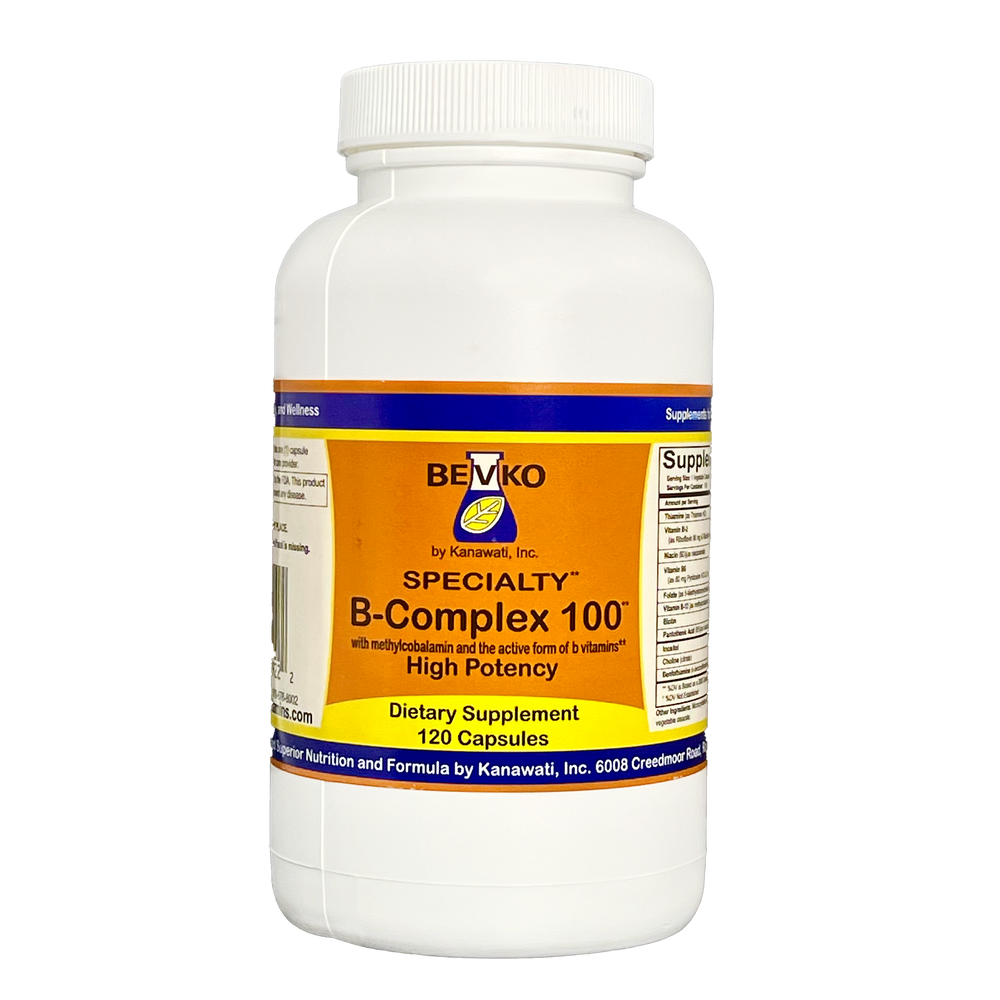 B-Complex 100 | 120 Capsules - Bevko Vitamins