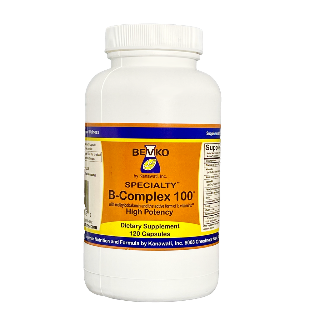 B-Complex 100 | 120 Capsules - Bevko Vitamins