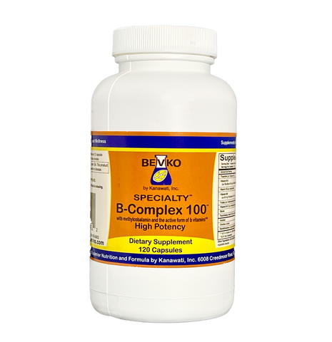 Image of B-Complex 100 | 120 Capsules - Bevko Vitamins