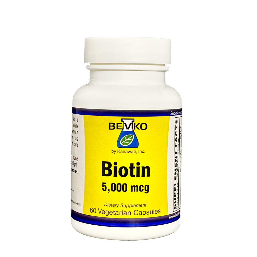 Biotin 5000 mcg | 60 Capsules - Bevko Vitamins