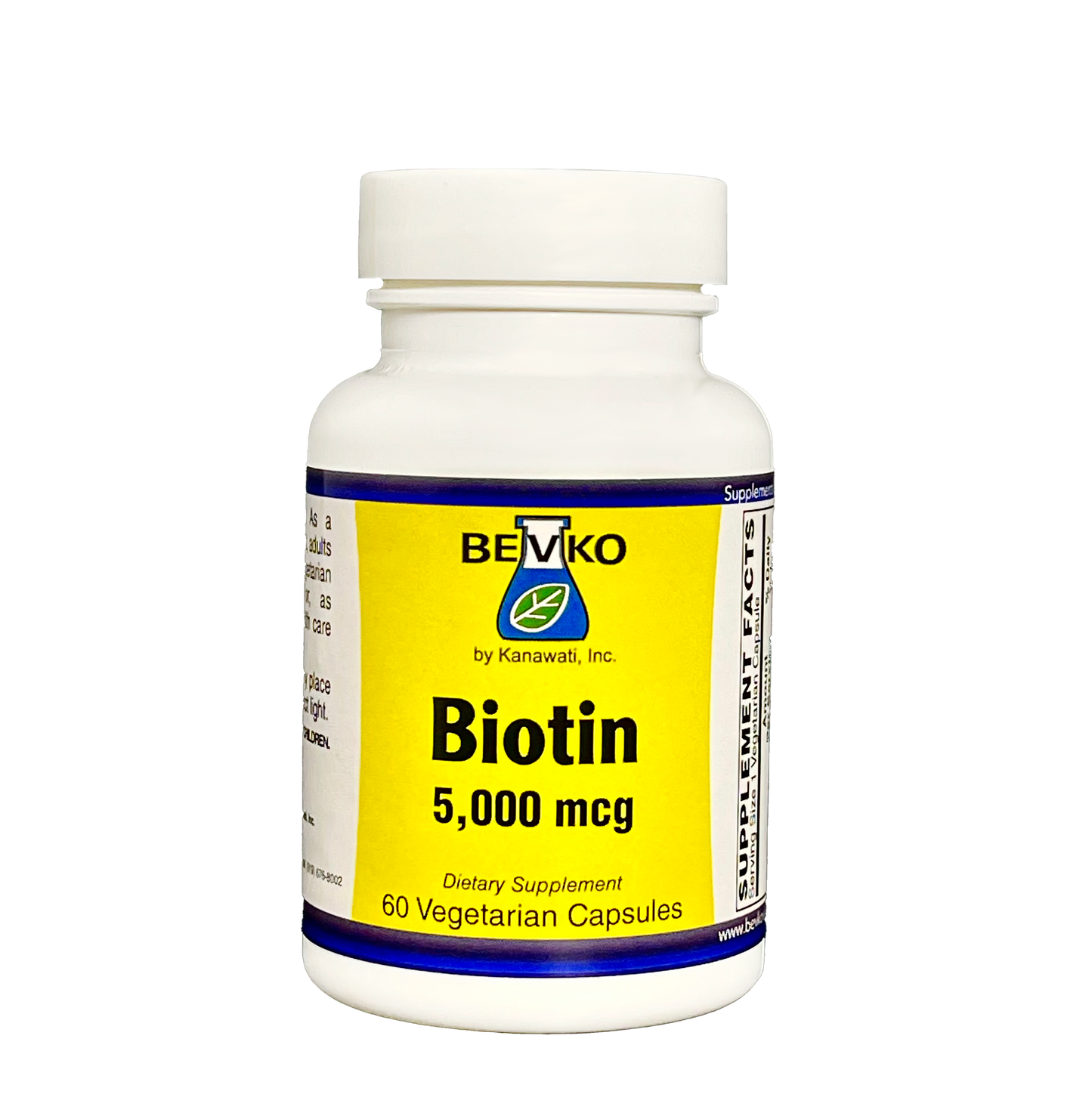 Biotin 5000 mcg | 60 Capsules - Bevko Vitamins