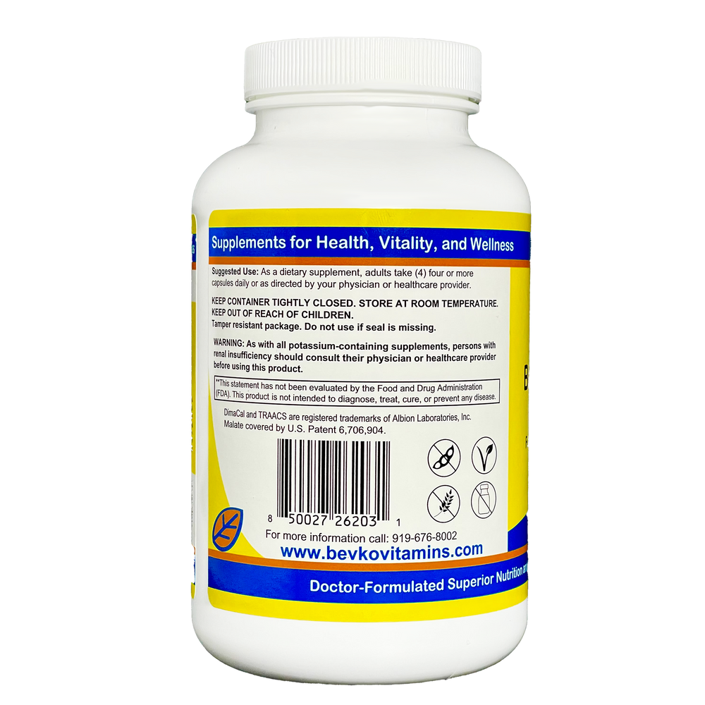
                      
                        Bone & Minerals Complete | 180 Capsules - Bevko Vitamins
                      
                    