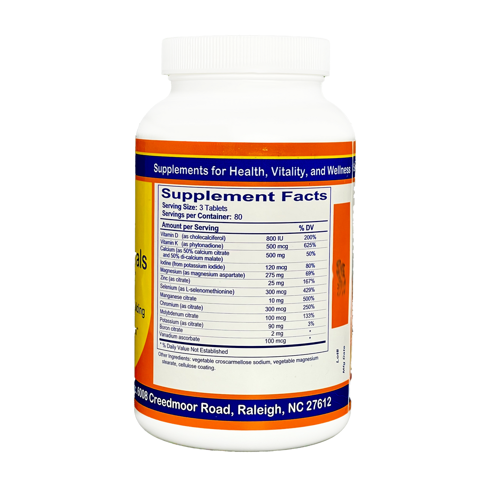 Bone & Minerals Complete | 240 Tablets - Bevko Vitamins