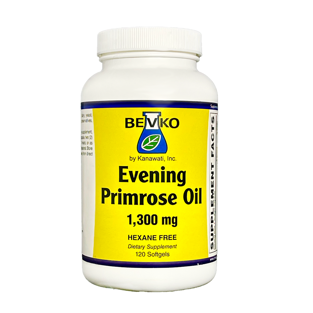 Evening Primrose Oil 1300 mg | 120 Softgels - Bevko Vitamins