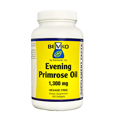 Image of Evening Primrose Oil 1300 mg | 120 Softgels - Bevko Vitamins