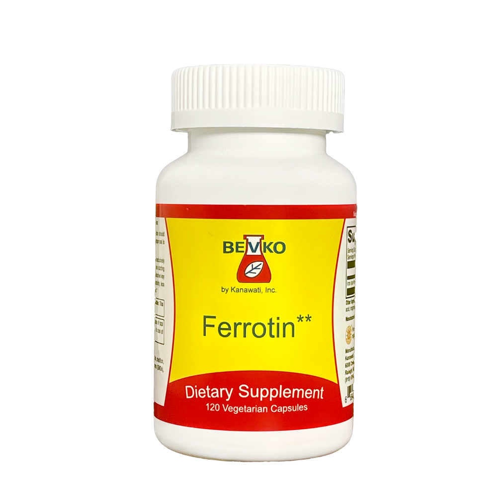 
                      
                        Ferrotin | 120 Capsules - Bevko Vitamins
                      
                    