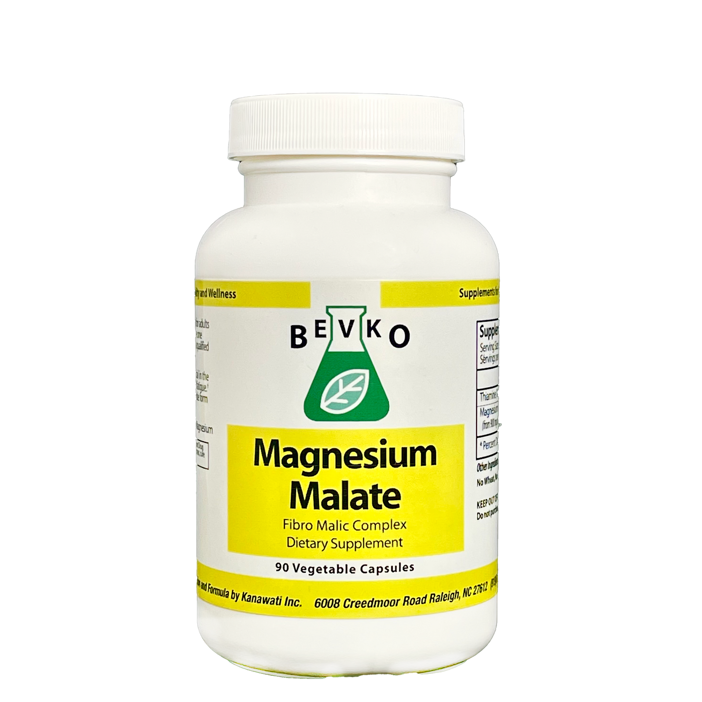 Magnesium Malate | 90 Capsules - Bevko Vitamins