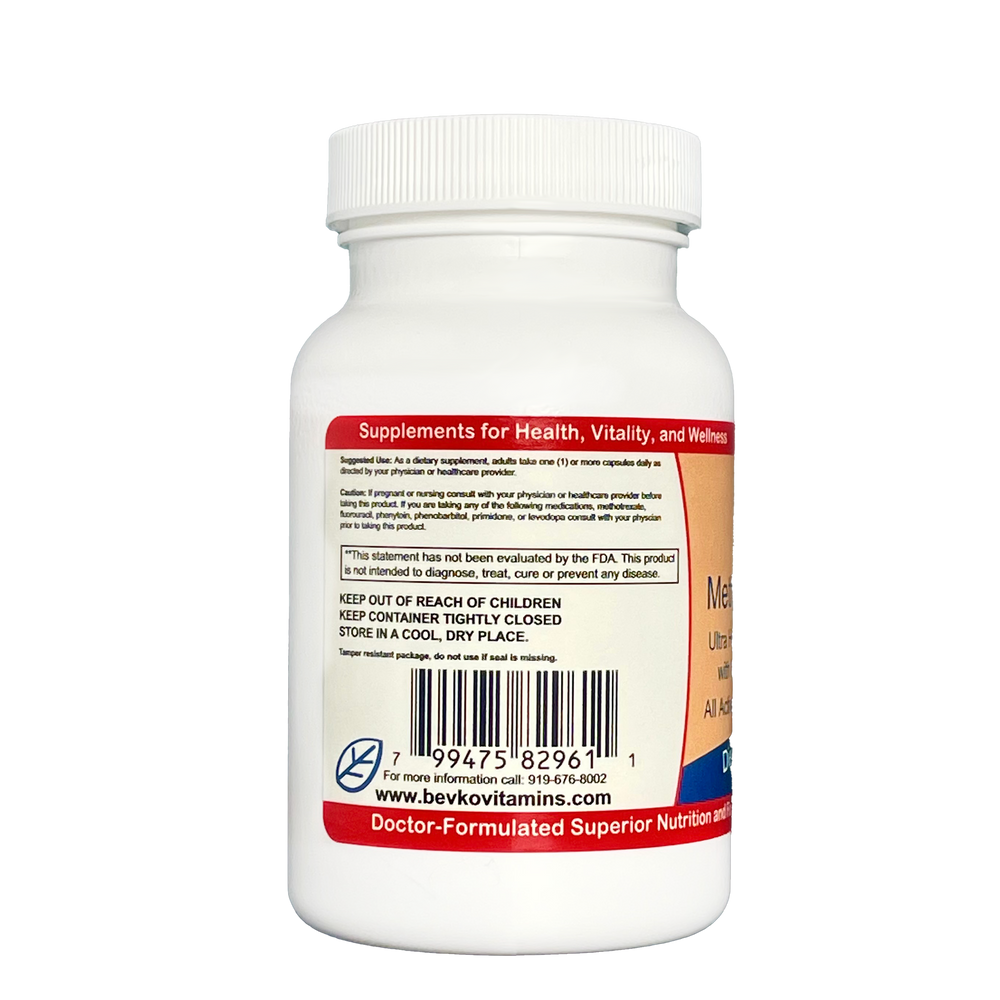 
                      
                        Methyl Folate Plus | 90 Capsules - Bevko Vitamins
                      
                    