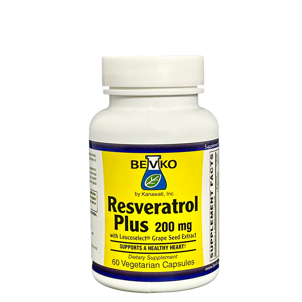 
                      
                        Resveratrol Plus 200 mg | 60 Capsules - Bevko Vitamins
                      
                    