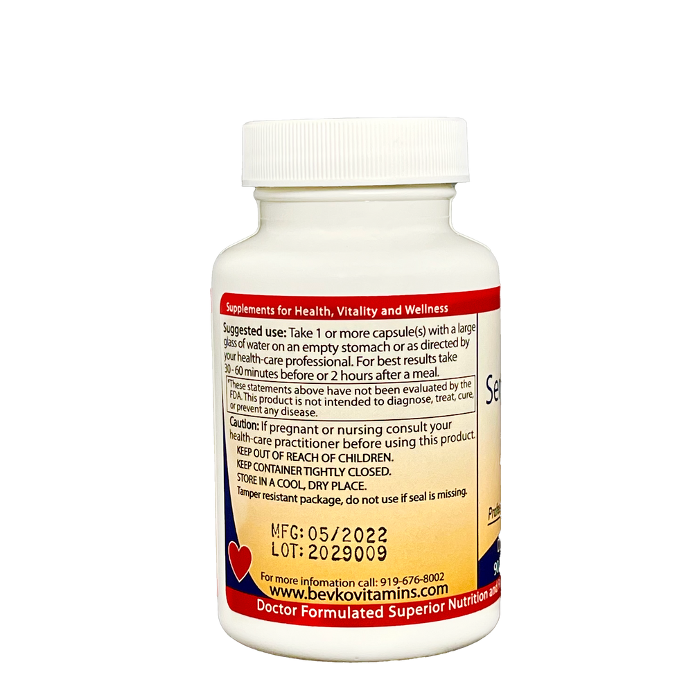
                      
                        Serrapeptase | 90 Capsules - Bevko Vitamins
                      
                    