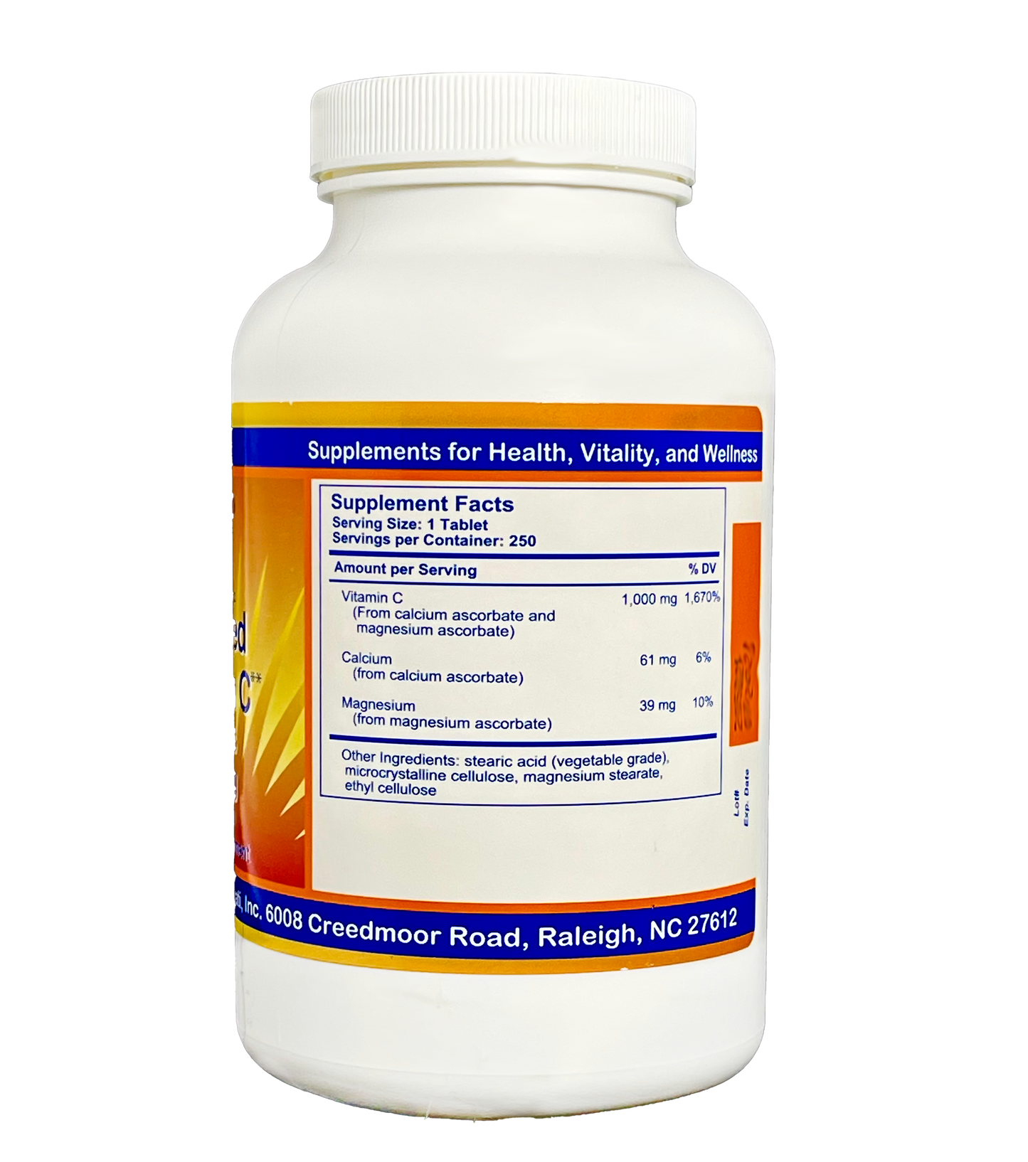 Buffered Vitamin C 1000 mg | 250 Tablets - Bevko Vitamins