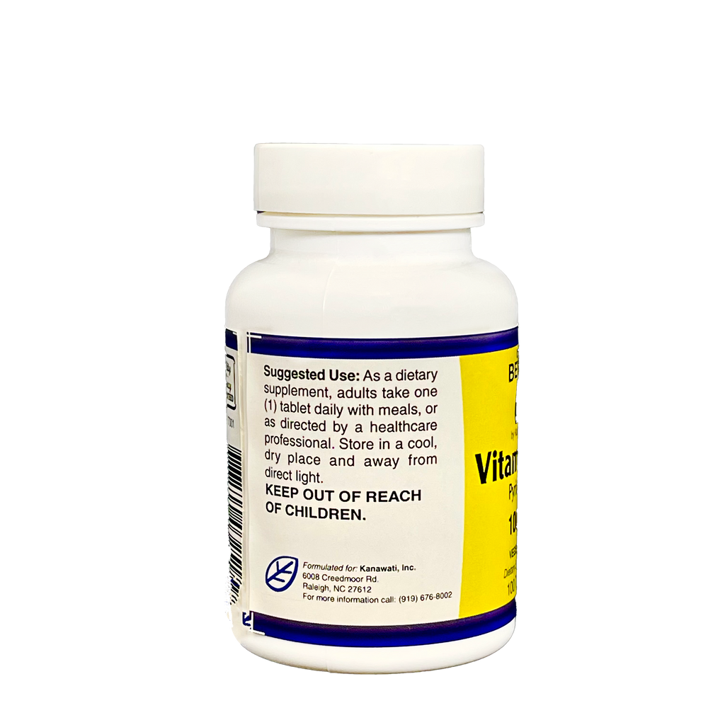 
                      
                        Vitamin B-6 100 mg | 100 Tablets - Bevko Vitamins
                      
                    