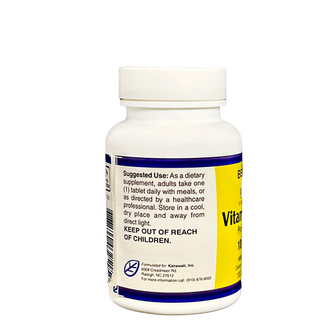 Image of Vitamin B-6 100 mg | 100 Tablets - Bevko Vitamins