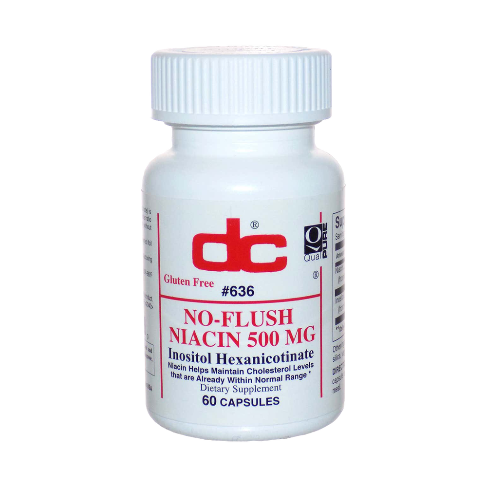 Niacin (No-Flush) 500mg | 60 Capsules - Bevko Vitamins